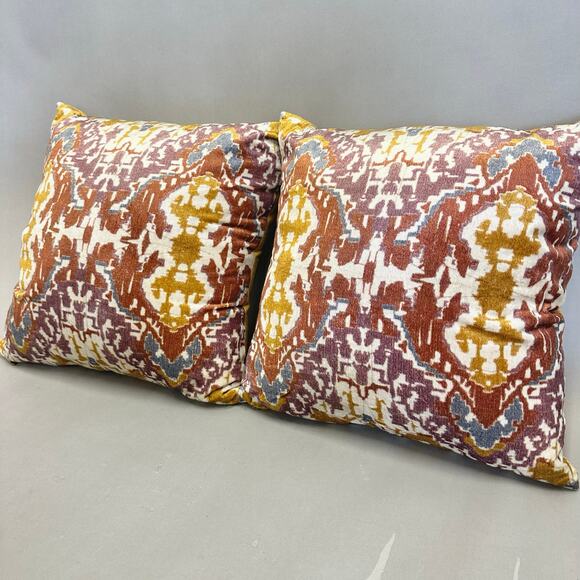 MacKenzie Child's Caravan Ikat Throw Pillow 16x16- set of 2 Indie Boho - Picture 11 of 16